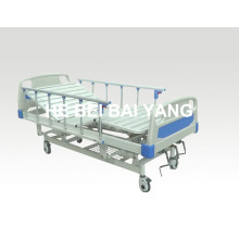 (A-42) Cama de hospital manual de três funções com cabeça de cama ABS